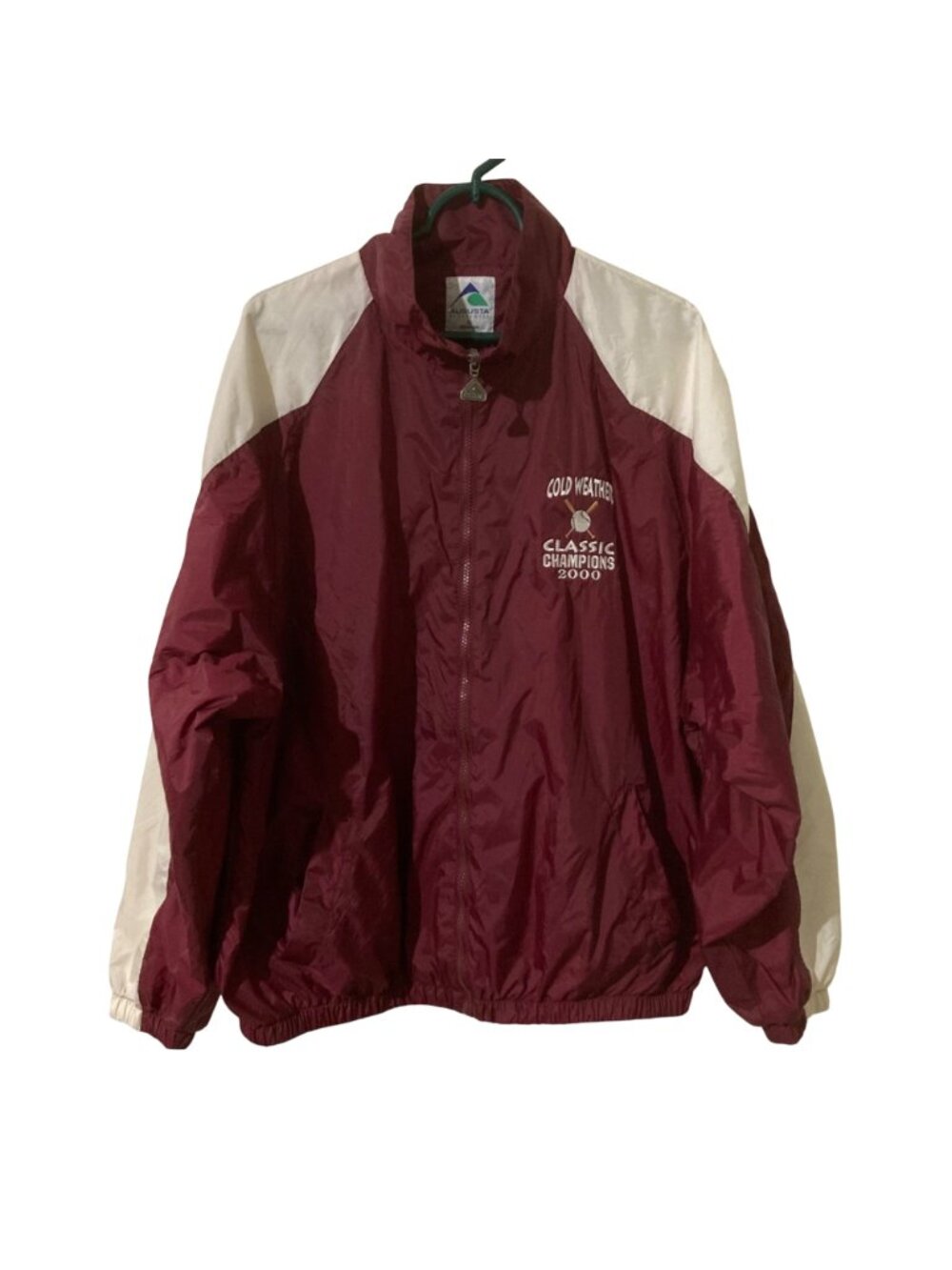 Cold Weather Classic Champions 2000 Vtg Baseball Maroon Windbreaker Jacket XL - Picture 2 of 8